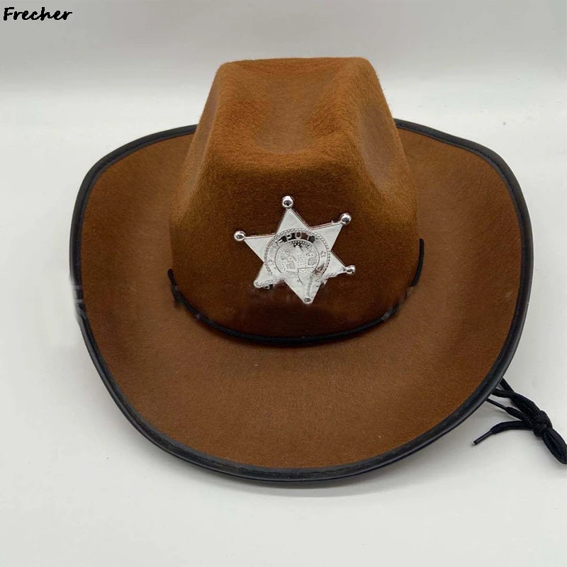 

Vintage Gentleman Cowboy Hat Western Wide Brim Church Hats Suede Jazz Cap Party Cosplay Sun Caps Fashion Riding Fedoras Western