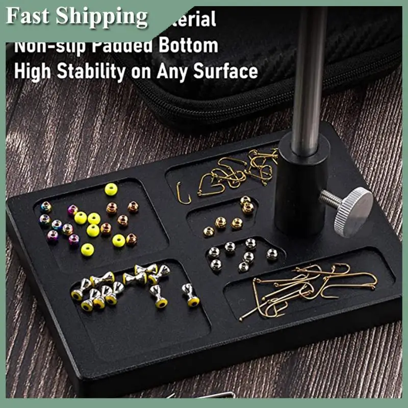 

-WSFS Fly Tying Pedestal Base For Clamp Fly Tying Vise Fly Tying Tools Material Organizer Holder Fits Most Travel Portable