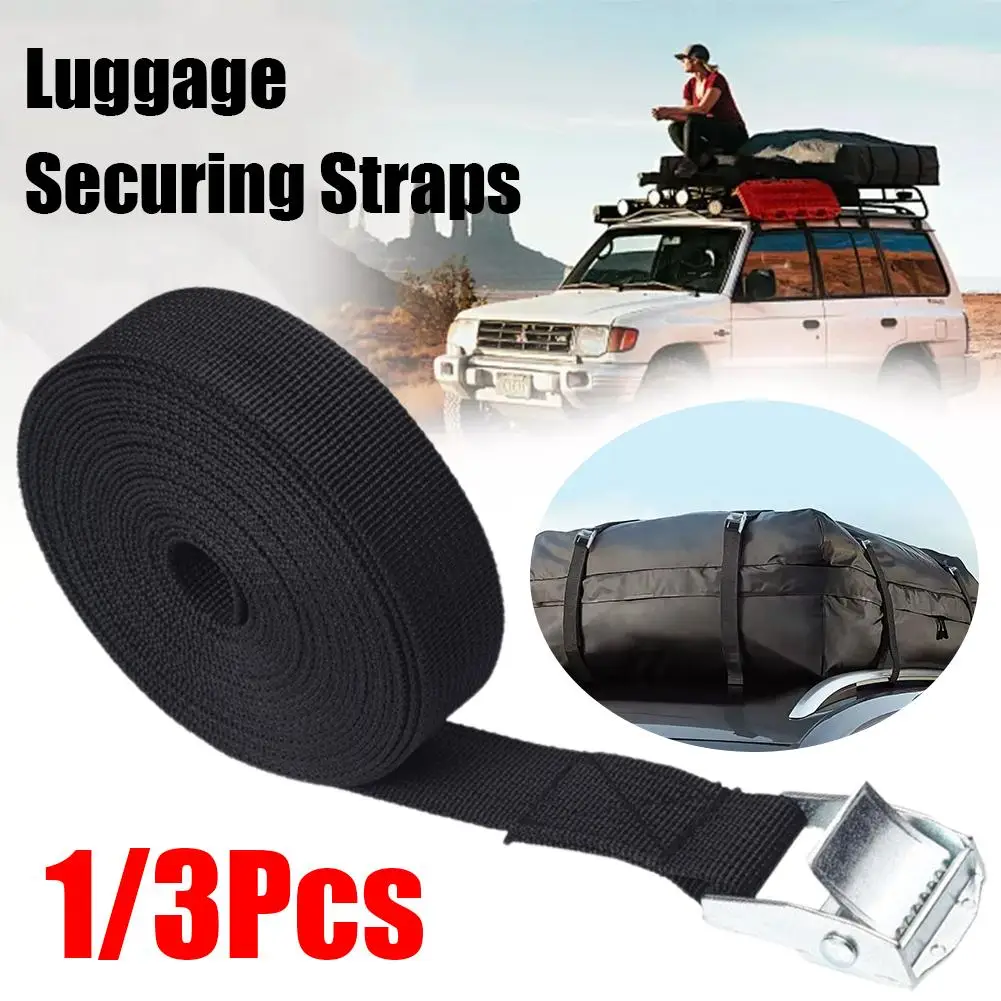 1/3Pcs Buckle Tie-Down Belt Cargo Straps Motorcycle Metal Buckle Tow Rop Tow Rope Strong Ratchet Belt For Luggage Car Accessorie