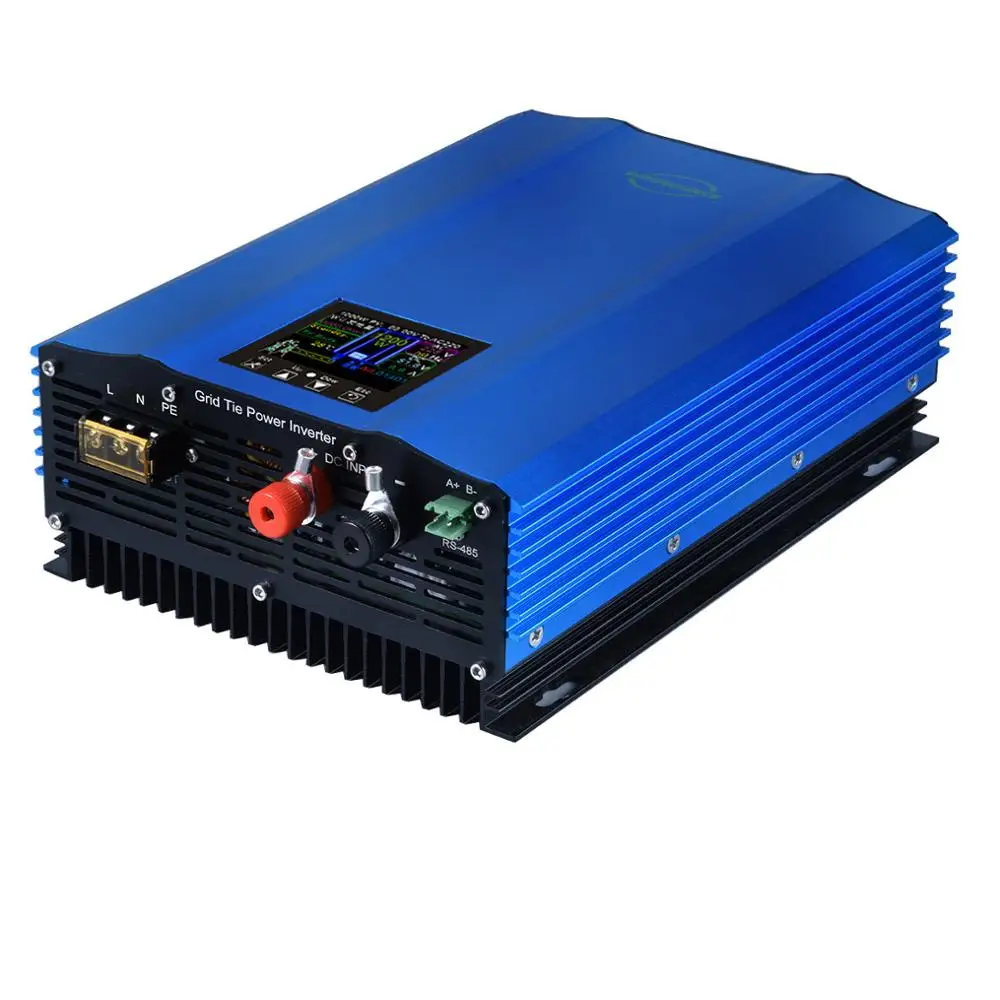 1200W High efficiency grid tie micro inverter with colorful LCD  PV on grid tie inverter 1000W adjustable Battery discharge
