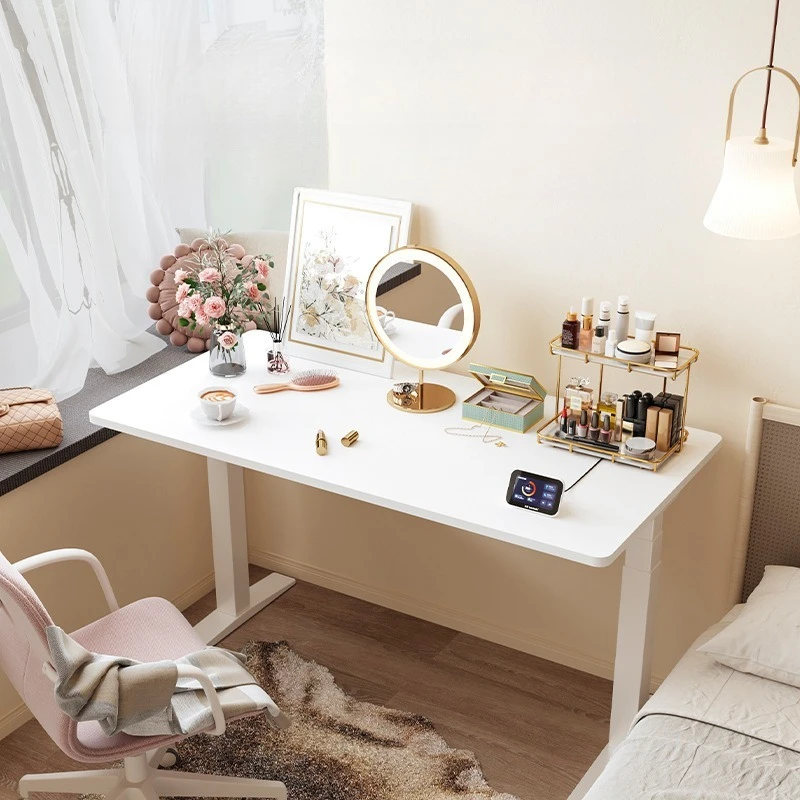 

Intelligent electric lifting table home desk solid wood computer desk