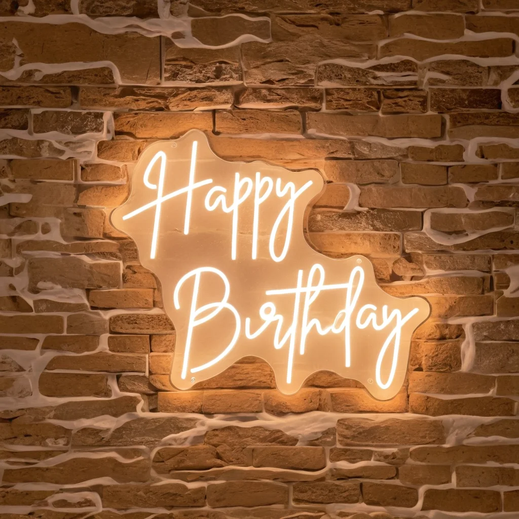 Feliz Cumpleanos LED Letro Happy Birthday Neon Sign Ligh For Birthday Party Home Decoration Birthday Gifts Room Wall Decor Light