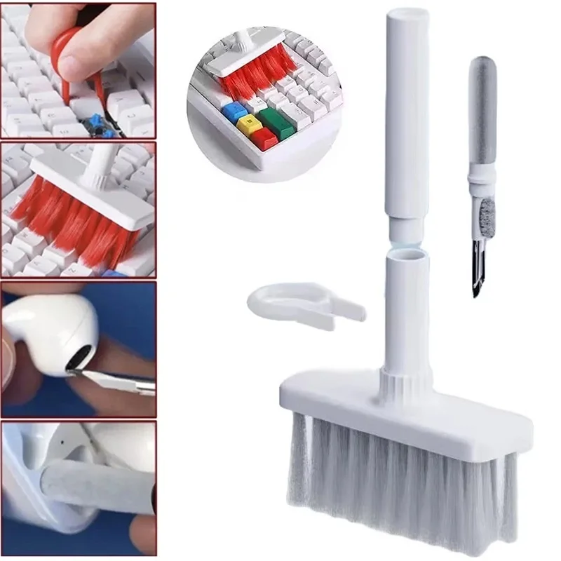 Multifunctional Keyboard Cleaner Brush Keyboard Cleaner Brush Cleaning Brush With Keycap Puller For Bluetooth Earphone PC Laptop