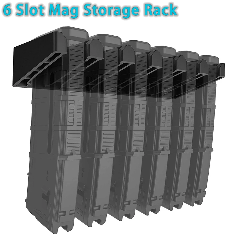 

Настенный держатель для журналов для PMAG 30, круглый 5,56 мм, .23, тактический 6-слотовый стандартный кронштейн для хранения журналов для AR15