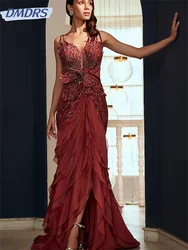 Luxurious Spaghetti Straps A-Line Prom Dress 2024 Charming Beaded Evening Dresses Classic Satin Floor-Length Gown Vestidos De