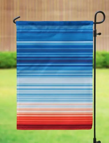 Global Climate Warming Stripes Garden Flag