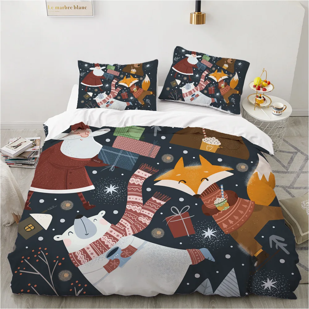 2/3pcs bedding set Digital Print Comfortable Duvet Cover for Home Bedroom Decoration, 1 Duvet Cover and 2pillowcase with Zippers