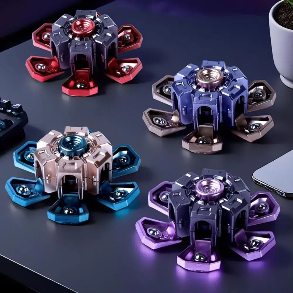 

4 шт., гироскоп в форме лепестка, механический волчок, 3D-печать, ручной спиннер, шестерня, звездочка на кончике пальца PLA