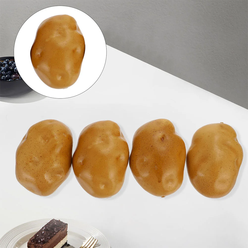 

5 Pcs Simulation Vegetable Props Model Potatoes Exquisite Adornment Resin Modeling Baby