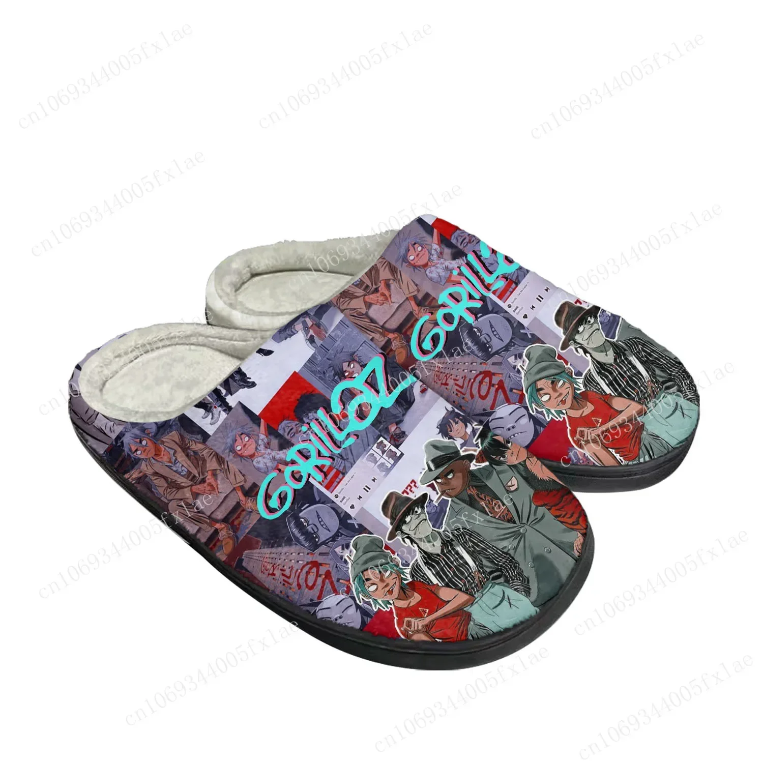 Gorillaz Home Cotton Slippers High Quality Mens Womens Youth Boy Girl Plush Bedroom Keep Warm Shoes Customized Thermal Slipper