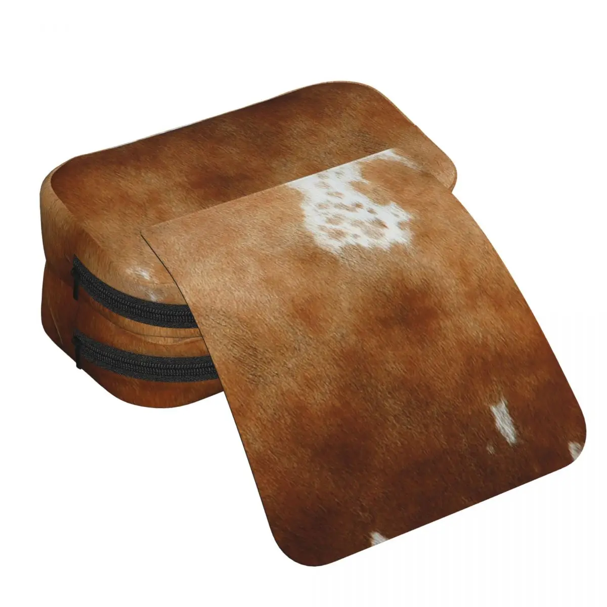 Stylish Cow Fur Cowhide Texture Cow Skin Print Patter Pencil Case for Students School Pen Box Pencil BagPen Holder Bag
