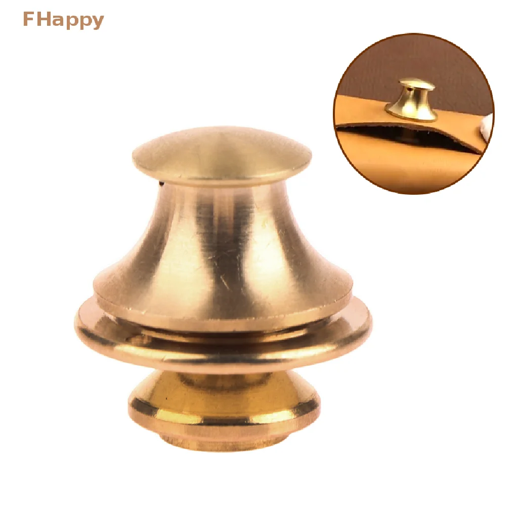 1 piece Brass Bag Lock Spring Buckle Case Metal Insert Lock Round Head Decorate DIY Accessories Leather Craft Hardware