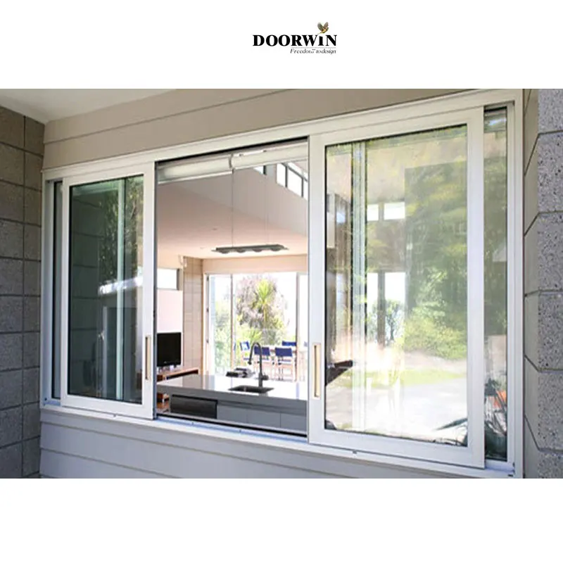 

Doorwin Top Brand High Quality Aluminium Steel Hinge Stainless Energy Efficient Hurricane Sliding Window