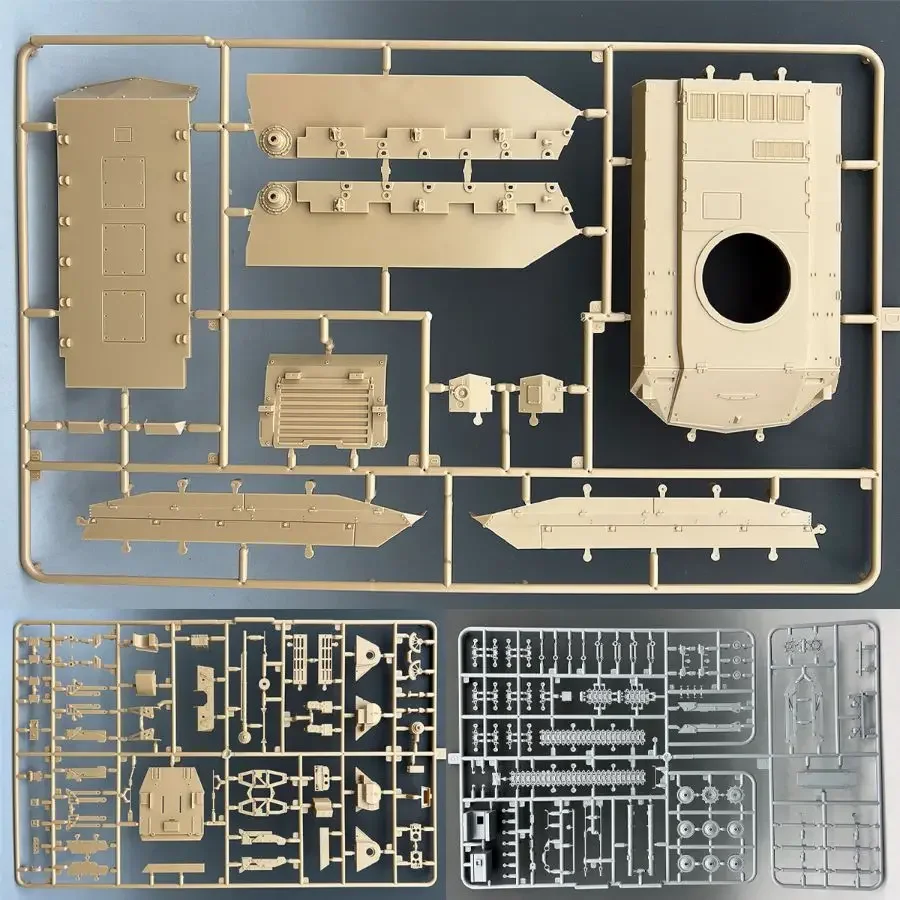 Model Militer URAN-9 Kendaraan Tempur Darat Tak Berawak Rusia Versi Terbaru 35A073 Skala 1/35 Oleh Amusing Model Hobby