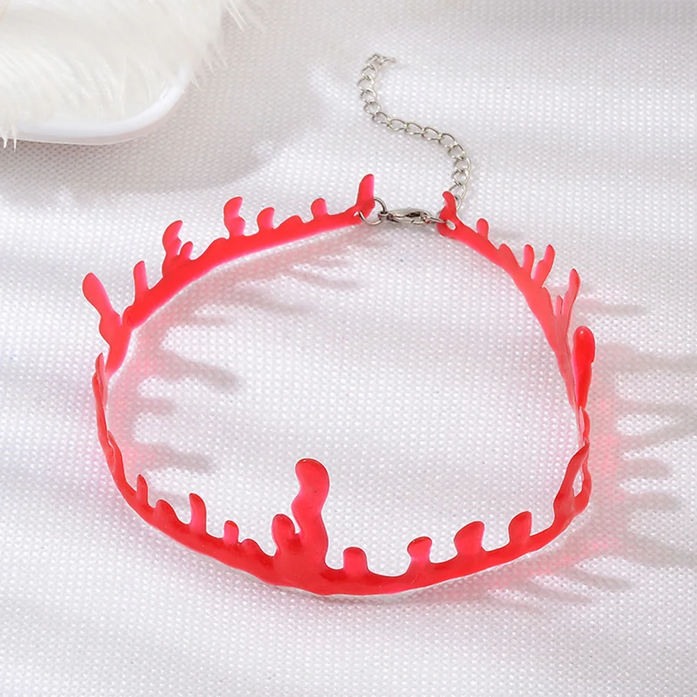 

6 pcs Bloodstained Necklace Halloween Costume Accessory Gift Chain Bloody Torque Horror Jewellery Christmas Valentine Easter