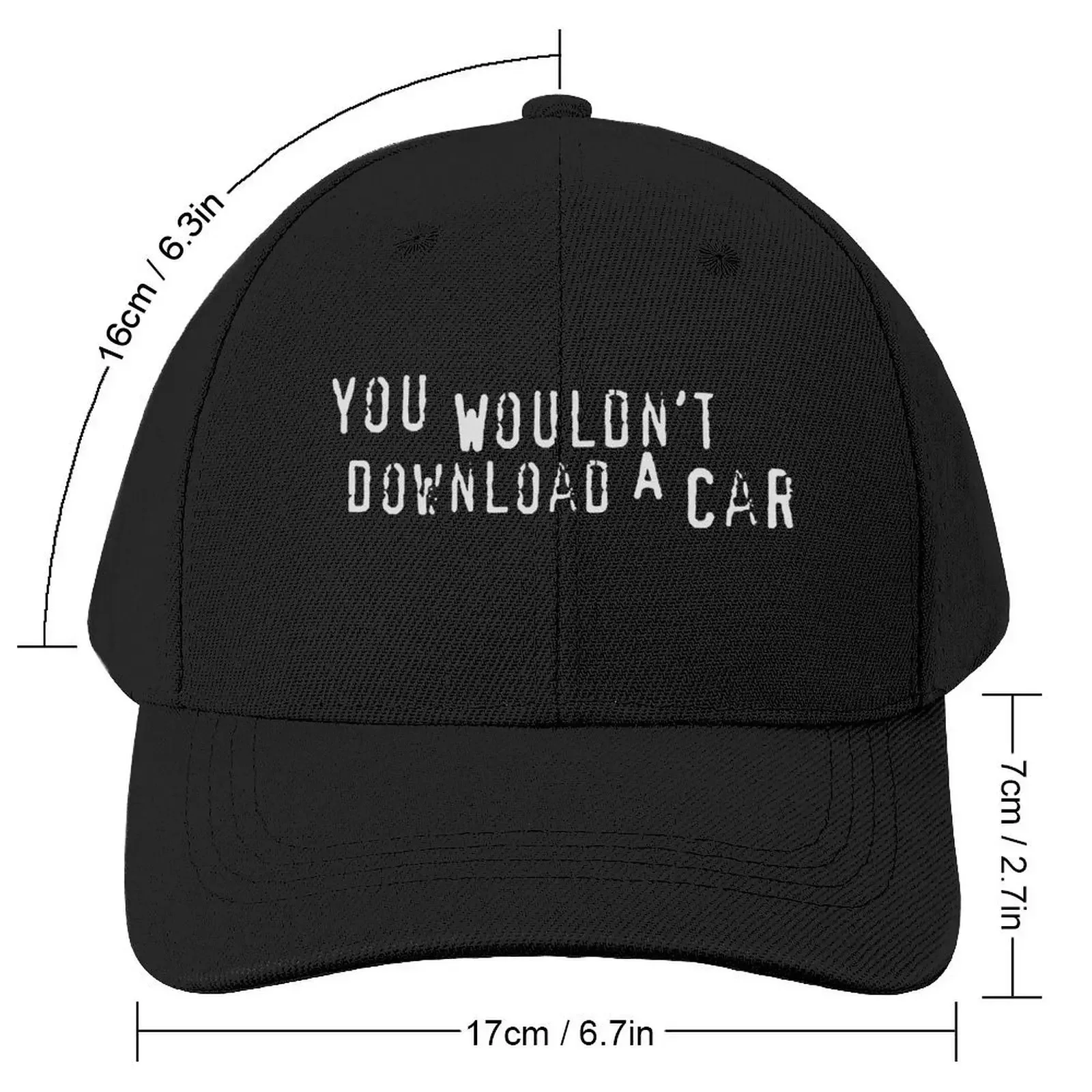 You Wouldn't Download a Car White Baseball Cap Ball Cap Wild Ball Hat Men's Caps Women's