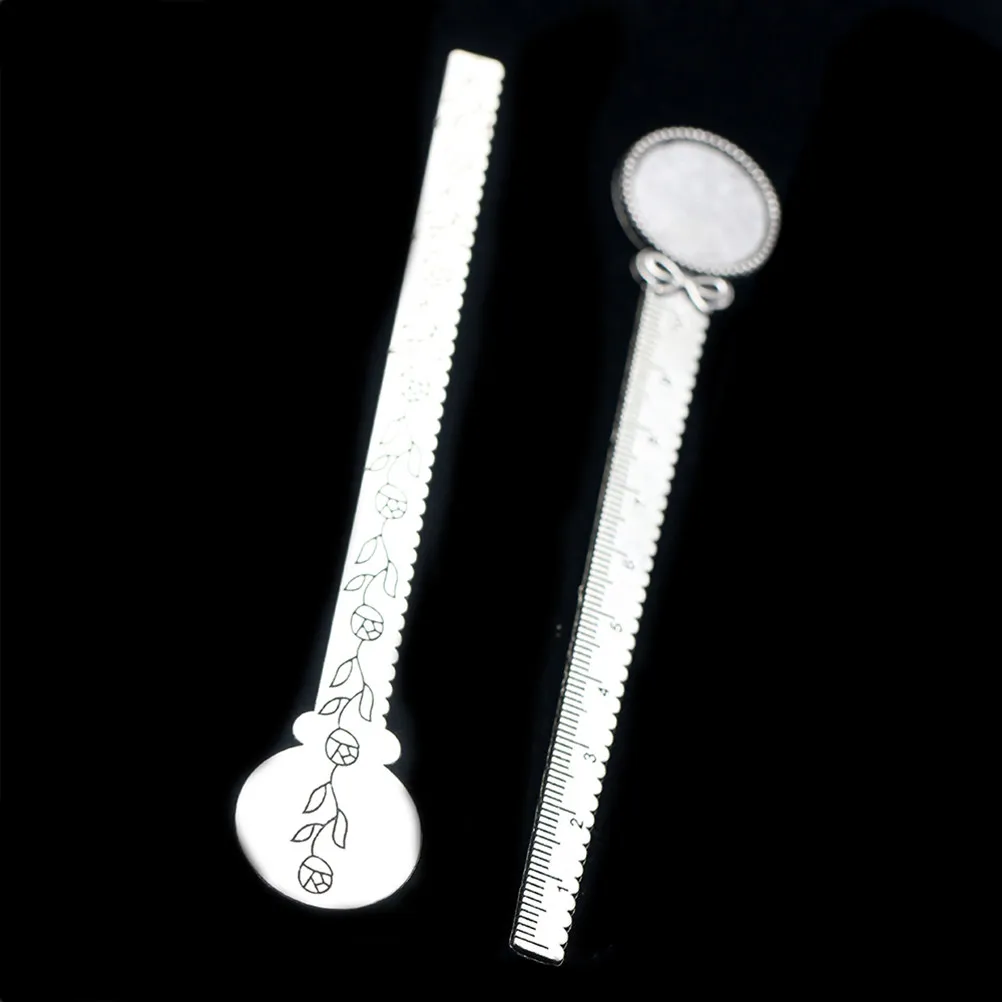 10Pcs Vintage Style Metal Bookmarks Bowknot Embellished Alloy Bookmark Ruler 10Cm Measuring Tool Creative Gift for Students