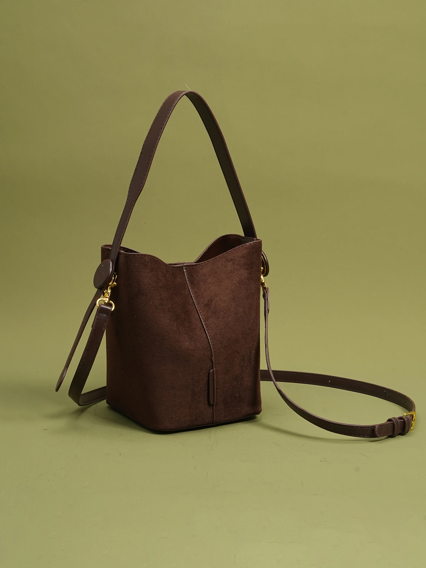 

Winter Vintage Women Bucket Shoulder bag Matte Leather Female Messenger Crossbody bag lady handbag Slouchy Style Bucket Tote