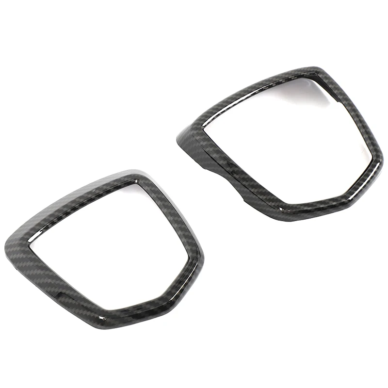 ABS carbon fiber pattern Front and rear logo circle decorative frame stickers For Abarth 595/695 2017+ car Accessories view 4