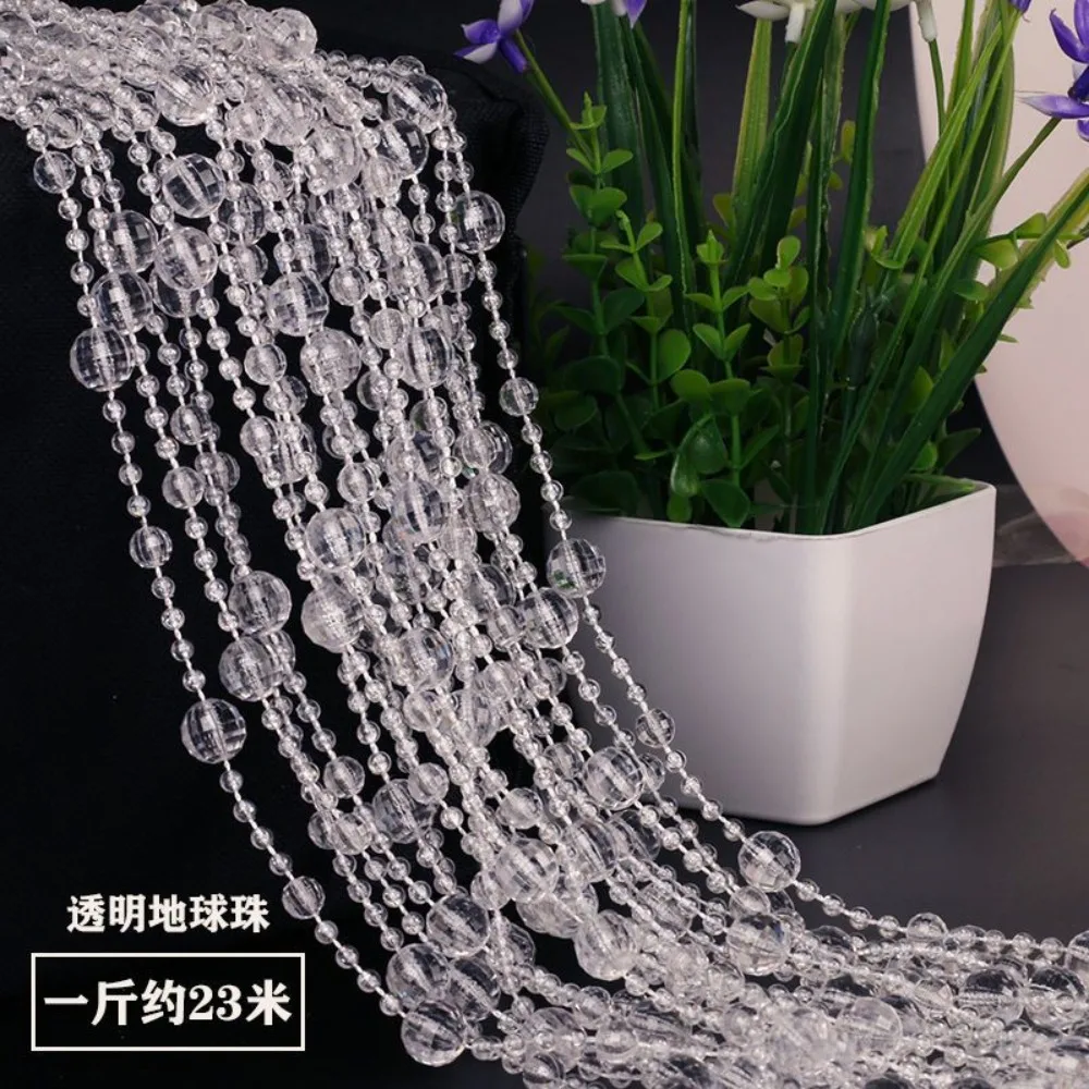 Acrylic Bead Chain Wedding Ceiling Decoration Colorful Crystal Strand Earth‑Bead Line Curtain Door Curtain for Party Event Decor