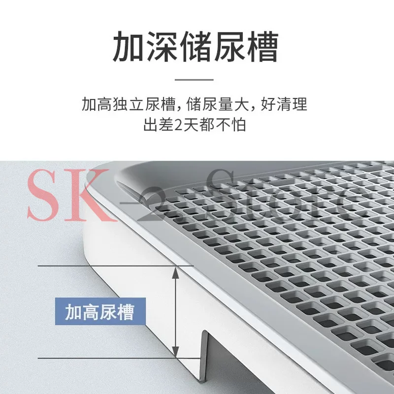 The dog toilet is splash-proof and can be used to clean medium and large pet standing urinals. Large grid design