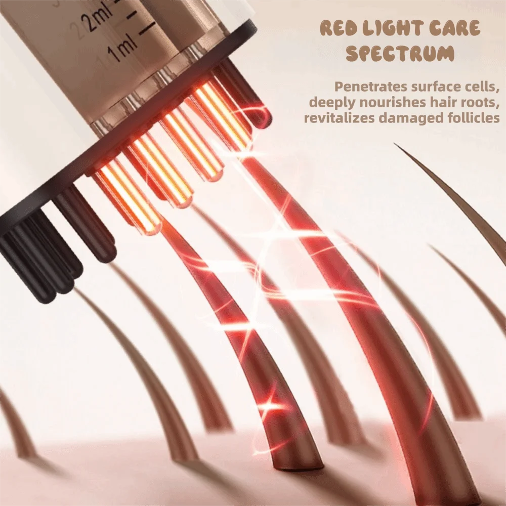 Electric Electric Scalp Applicator Comb Roller Design Portable Scalp Care Comb Non-Sticky Smooth Roller Hair Treatment Comb
