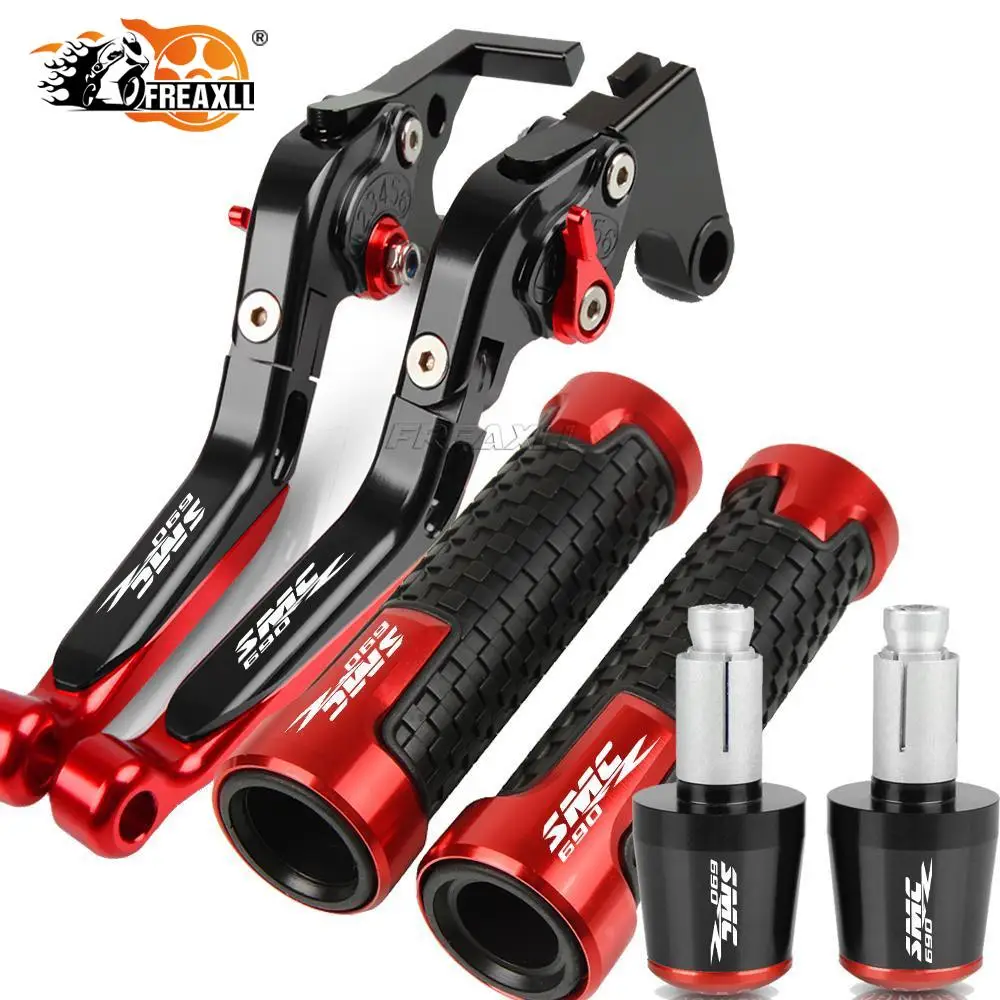 

7/8"22mm Motorcycle Accessories brake Extendable Clutch Levers Handle Grips Handlebars For 690SMCR 690 SMCR 2014 2015 2016 2017