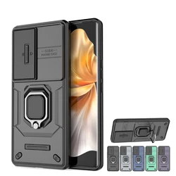 For Vivo V30 Pro Case Vivo V30 V30 Pro 5G Cover Slide Camera Len Phone Case Armor PC Shockproof Stand Holder Protective Cover