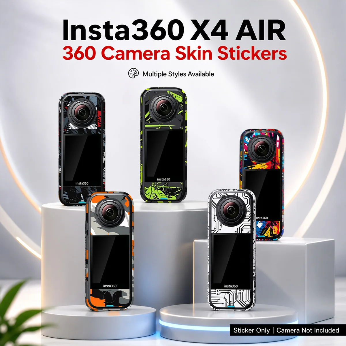 For Insta360 X4 AIR Action Camera Graffiti Skin Sticker Vinyl Waterproof UV Resistant Decorative Protective Accessories Decal