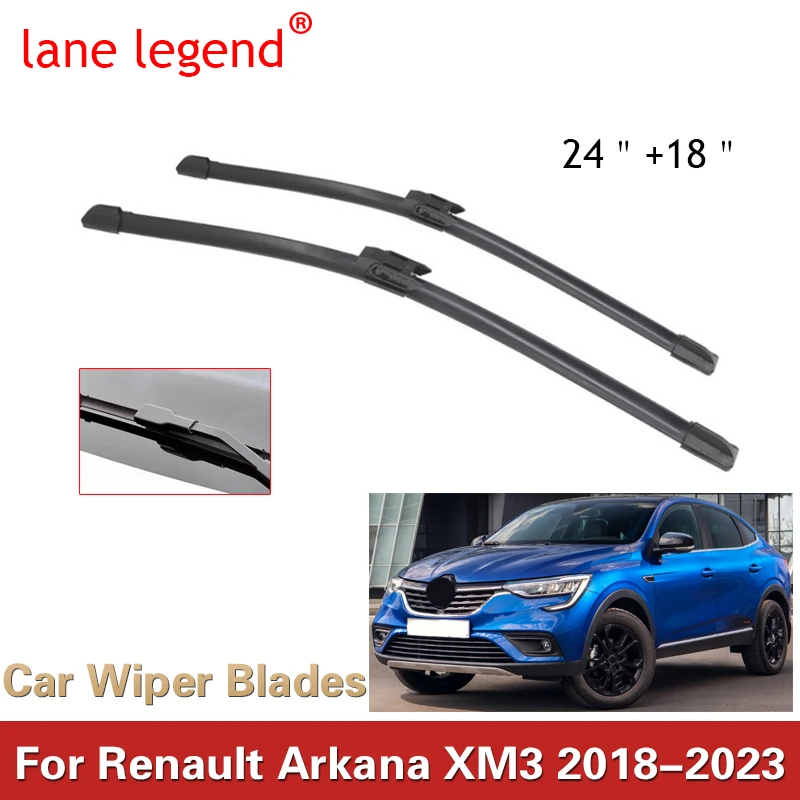 Car Wiper LHD Front Wiper Blades For Renault Arkana XM3 2018 - 2023 Windshield Windscreen Window Car Rain Brushes 24