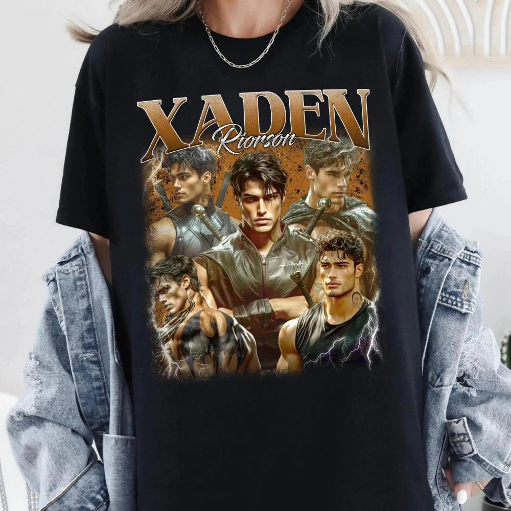 Vintage 90s Xaden Riorson T-Shirt Retro Vintage Fourth Wing Dragon Knight T-Shirt Unisex All-Season