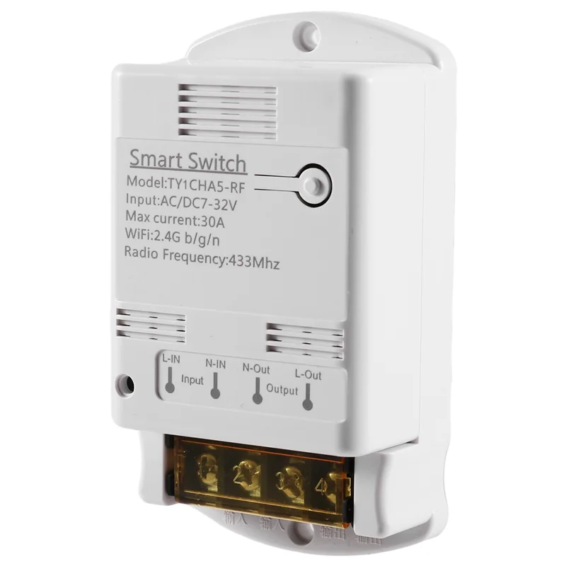 

Модуль интеллектуальной автоматизации ABUO, 30 А, Wi-Fi Tuya, умный переключатель, приложение, дистанционное управление, 12 В, 24 В, 20 А, реле, высокая мощность, 4000 Вт