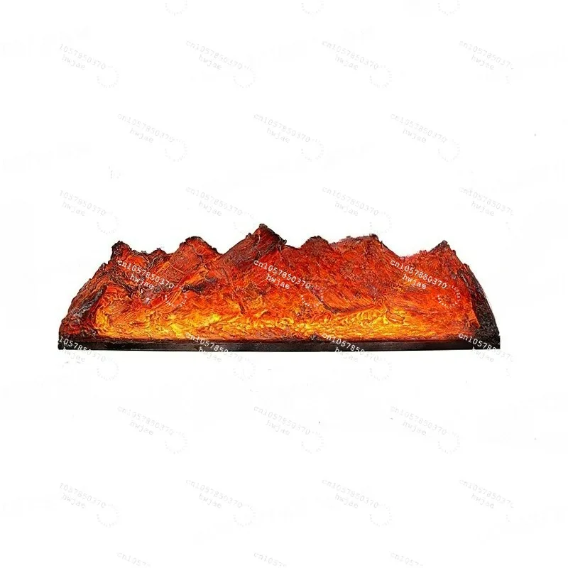 Custom-made European fireplace core decoration embedded electronic fireplace heart lamp home fake charcoal ornaments