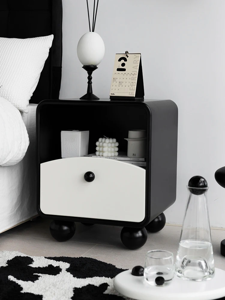 Modern Simplicity Night Table Bedroom Decoration Storage Cabinet Nordic Light Luxury Style Creative Arch Home Bedside Table
