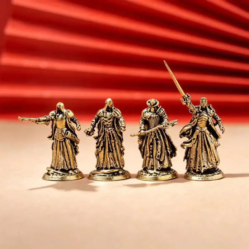 Mediaeval Legion Wraith Soliders Model Toy Figurines Miniatures Copper Knight Ornament Decoration Crafts