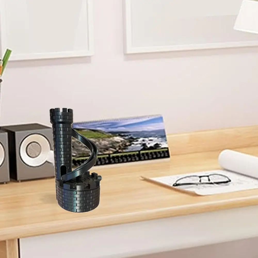PLA Castle Slide Coin Storage Container Model Large Capacity Castle Tower Piggy Bank 3D Printed Spiral Rolling Tower Money Boxes