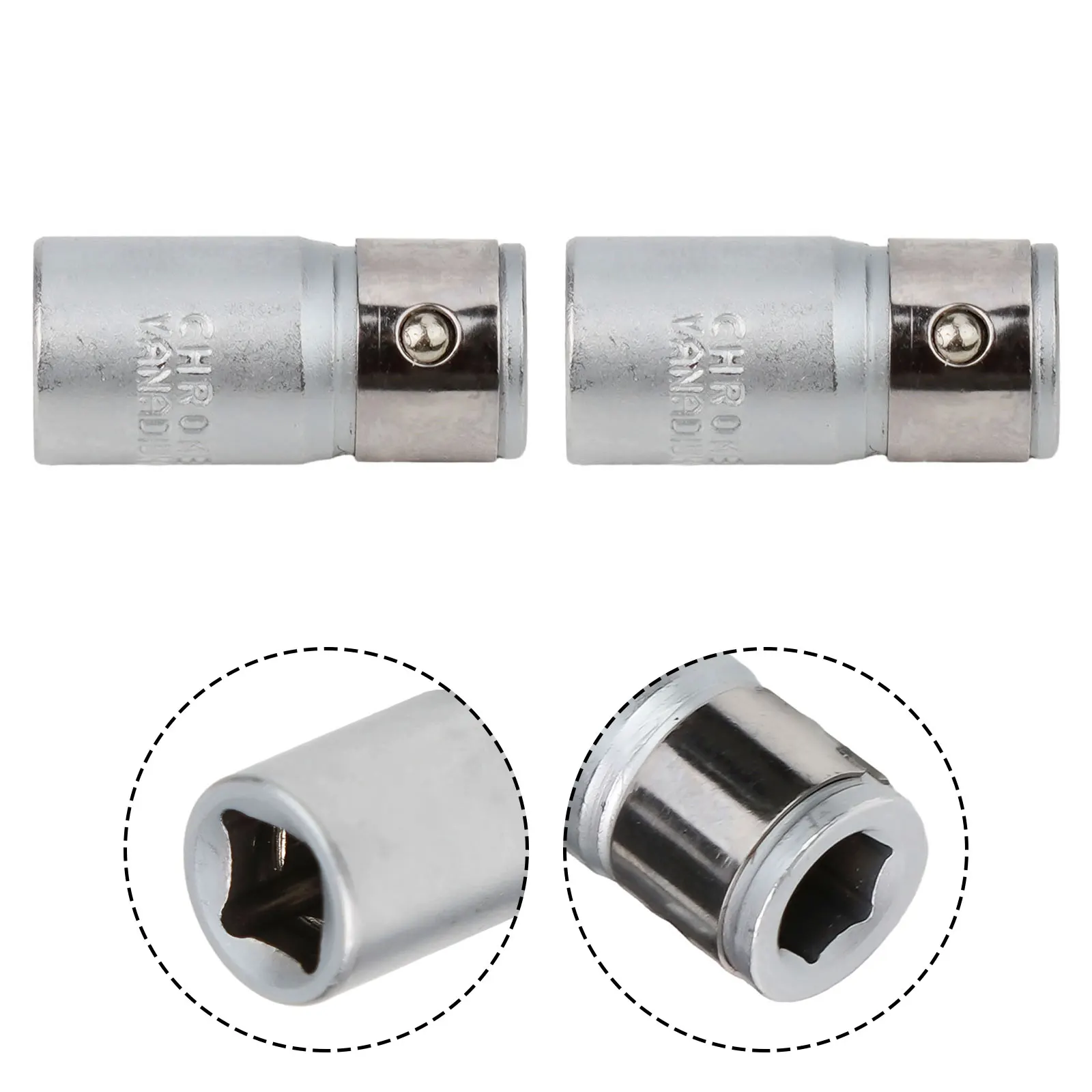 Reliable and Sturdy Socket Bits Converter Screwdriver Holder 2PCS 14 Square Drive to 14 Hex Shank for Heavy Duty Work