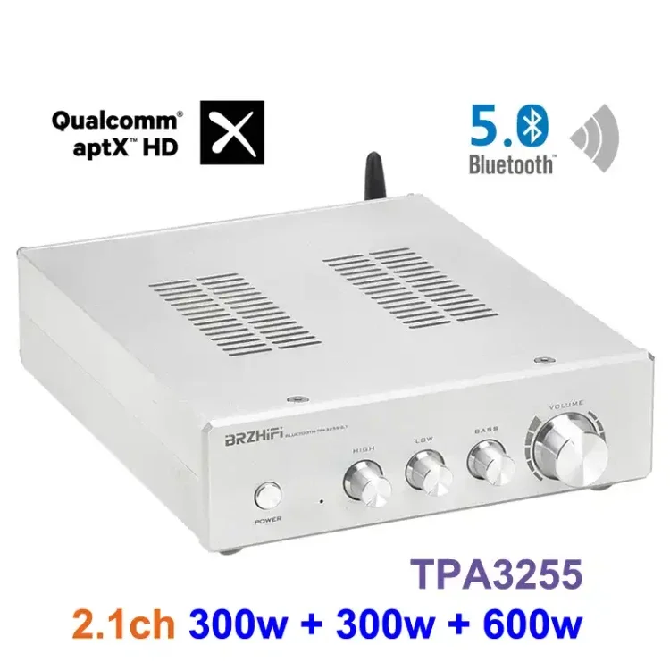 Hot Sale Aluminum Dual Core TPA3255 300w BT 5.0 Home Audio System Class D Digital Amplifier