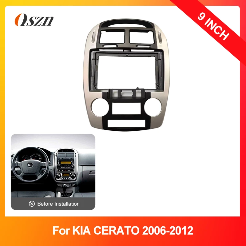9 INCH Car Radio Audio 2DIN Adapterx Dashboard Fascia Car DVD Player Dash Panel Frame Fitting Panel Kit For KIA CERATO 2006-2012