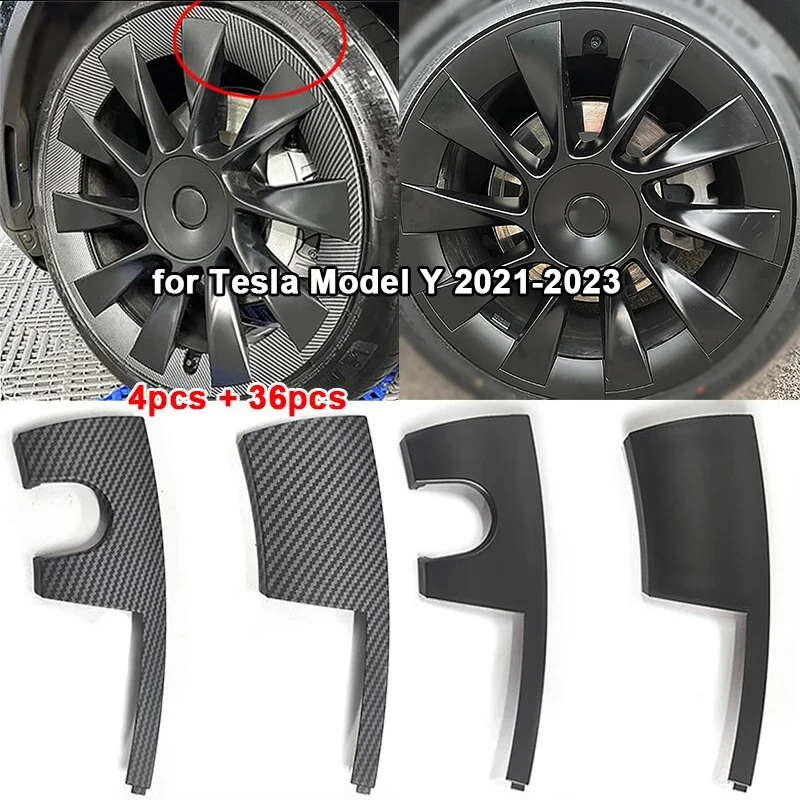 

40pcs/set 20 Inch Wheel Hub Protective Stickers 4 Wheels Hubcap Patch Stickers Trim For Tesla Model 3 Y 2017-2023