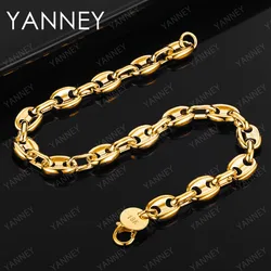 925 Sterling Silver 18K Gold 8 Inches Pig Nose Bracelet For Women Fashion Wedding Charm Jewelry Accessories Wholesale