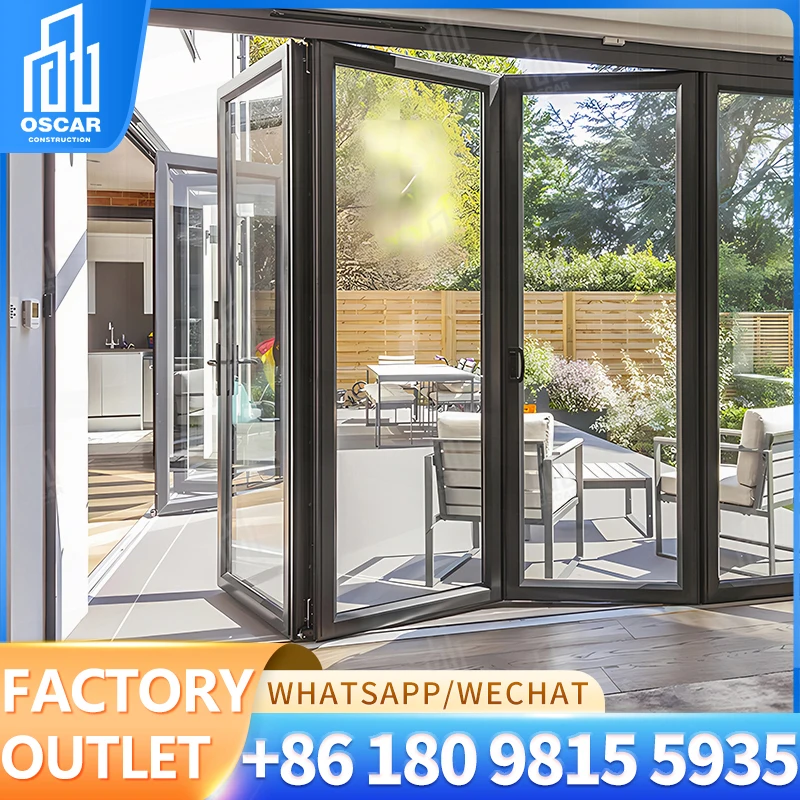 

Customizable European Style Bifold Door for Office and Home Use Factory Direct Sale Bifold Door