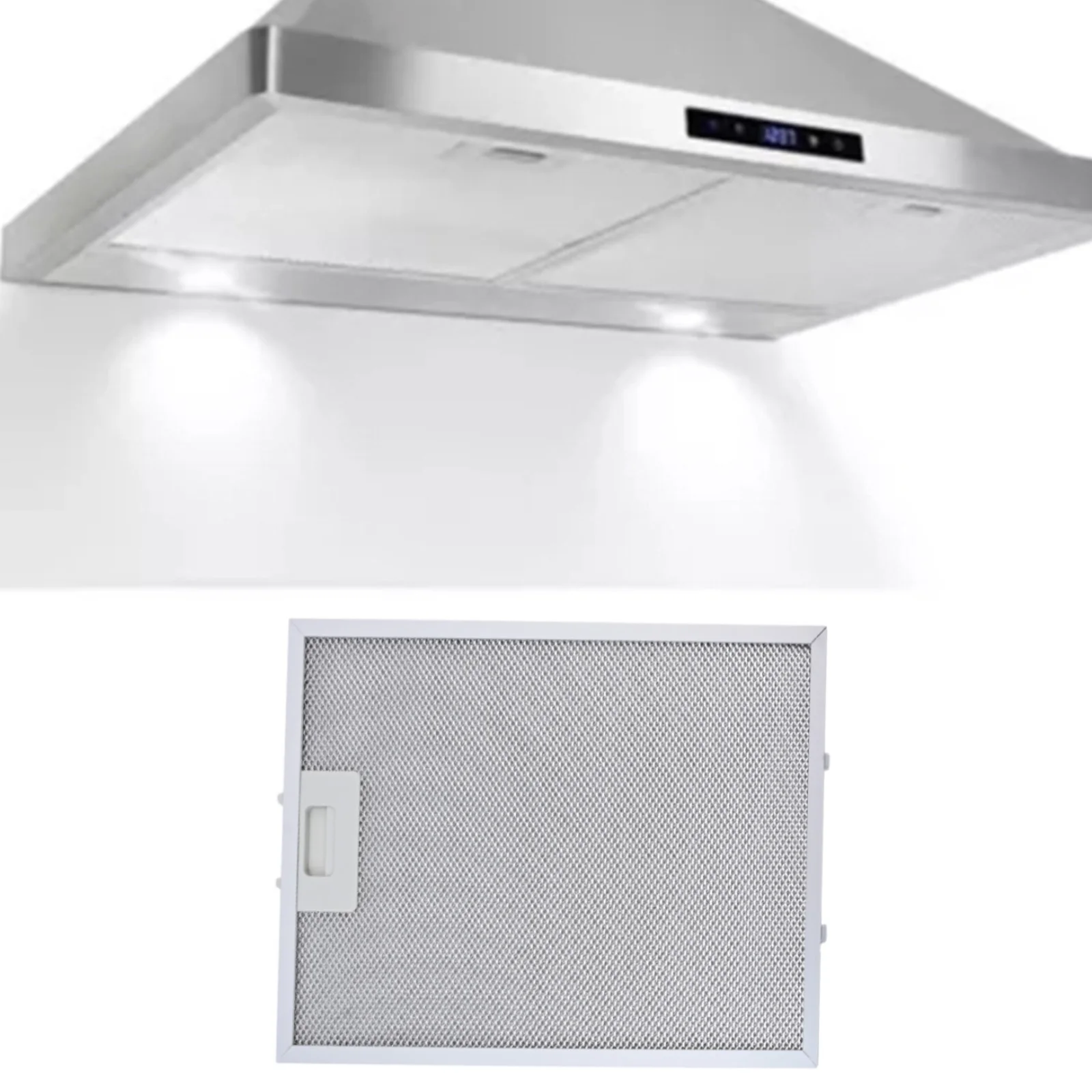 Cooker Hood Filter Aluminum Mesh Filter 5 Layer Aluminum Compatible With Most Brands High Efficiency Cooking Environment