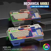 Wired Mechanical Feel Gaming Keyboard And Mouse Set RGB Backlight 104-keys Keyboard Mouse For Laptop PC Gamer Computer Office