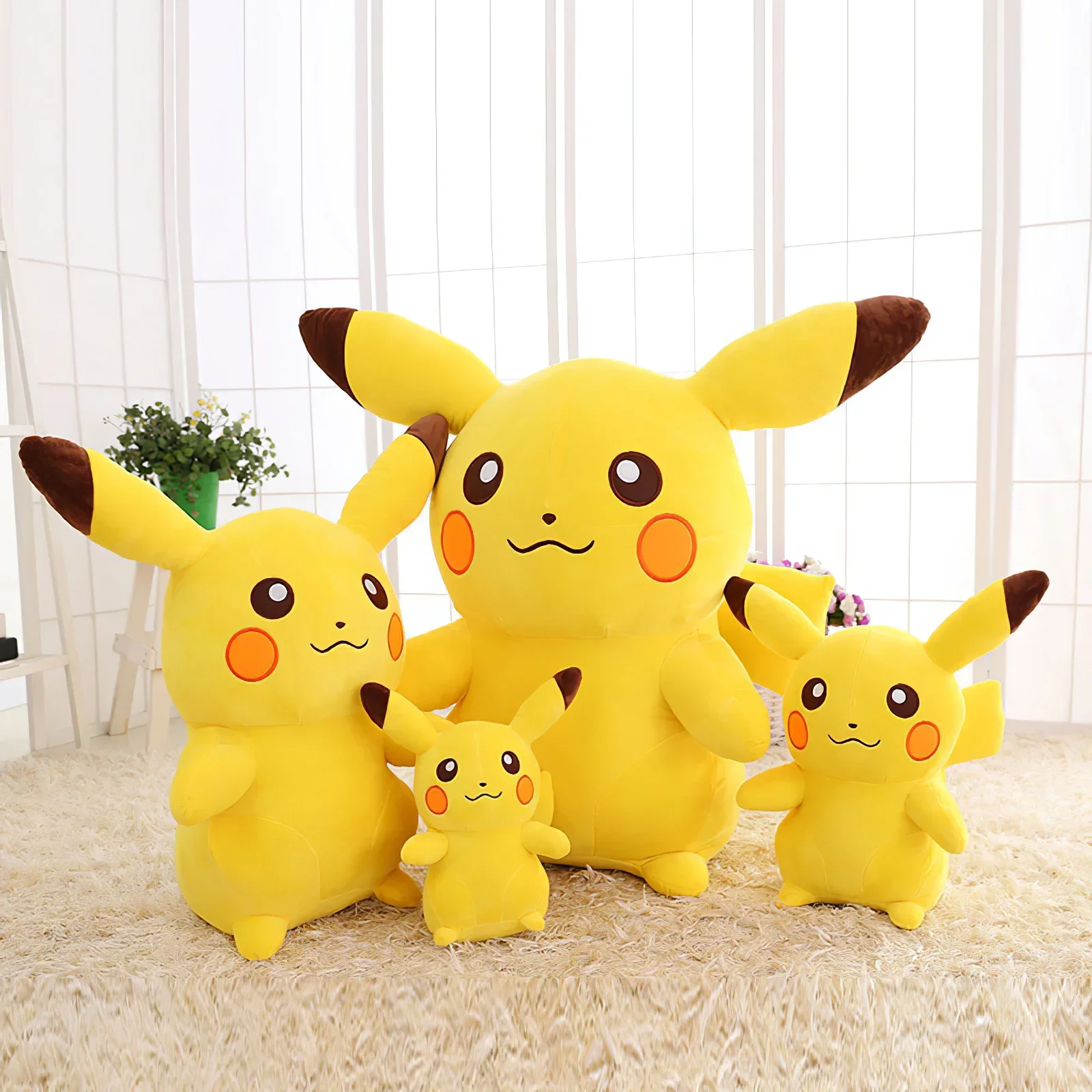 65cm Japan Anime Pokémon Pikachu Plushies Doll Pillow Kawaii Smile Pikachu Plushies Toy Big Size Soft Stuffed Girl Birthday Gift