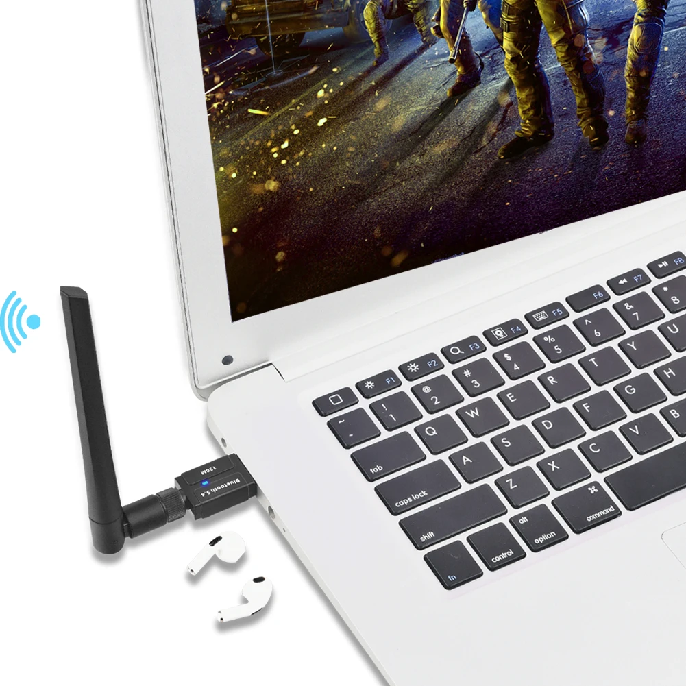 150M Long Range USB BT Adapter Supports Win11/10/8.1/7 Wireless BT Transmitter Receiver for PC Speaker Wireless Mouse Keyboard