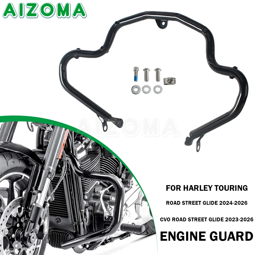 

Engine Guard For Harley Touring Road Street Glide 24-26 CVO Road Street Glide 23-26 Motorcycle Highway Crash Bar Falling Protect