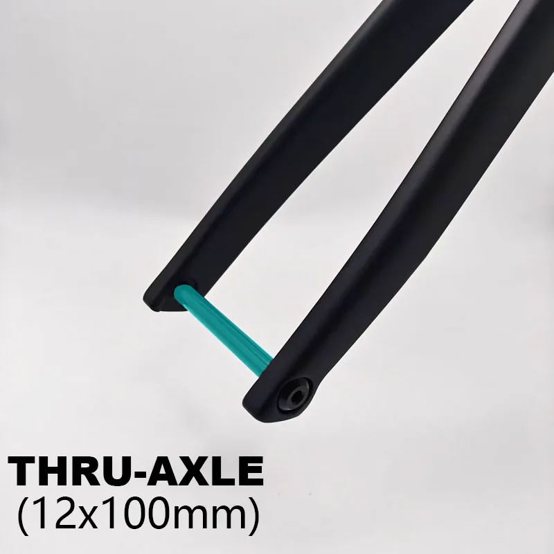 700C Carbon Fiber Road Bike Front Fork Tapered Flat Mount Disc Brake 28.6mm Thru Axle 100*12mm Bicycle Fork Support Bracket view 2