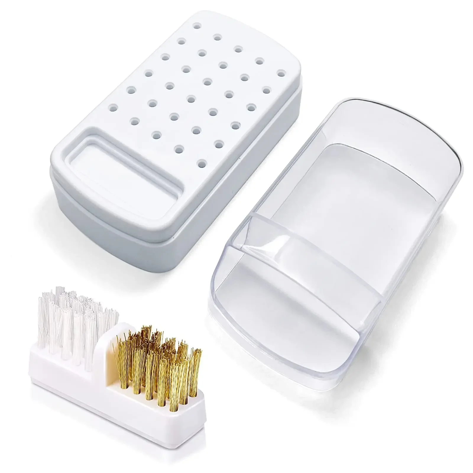 

30 Holes Dustproof Acrylic Nail Drill Bits Holder Storage Box Nail File Bit Holder Stand Displayer Organizer for Home Salon Use