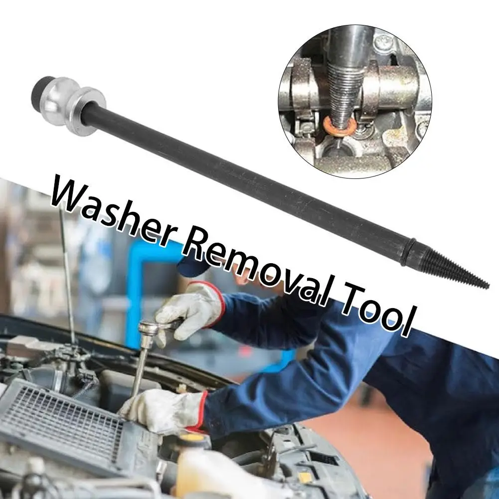 

Fuel Injector Copper Washer Removal Tool Steel Cone Thread Tip Slide Hammer Injector Seal Puller Car Disassembly Repair Tool